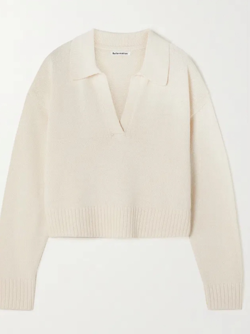 Reformation Francesco Organic Cotton Polo Sweate